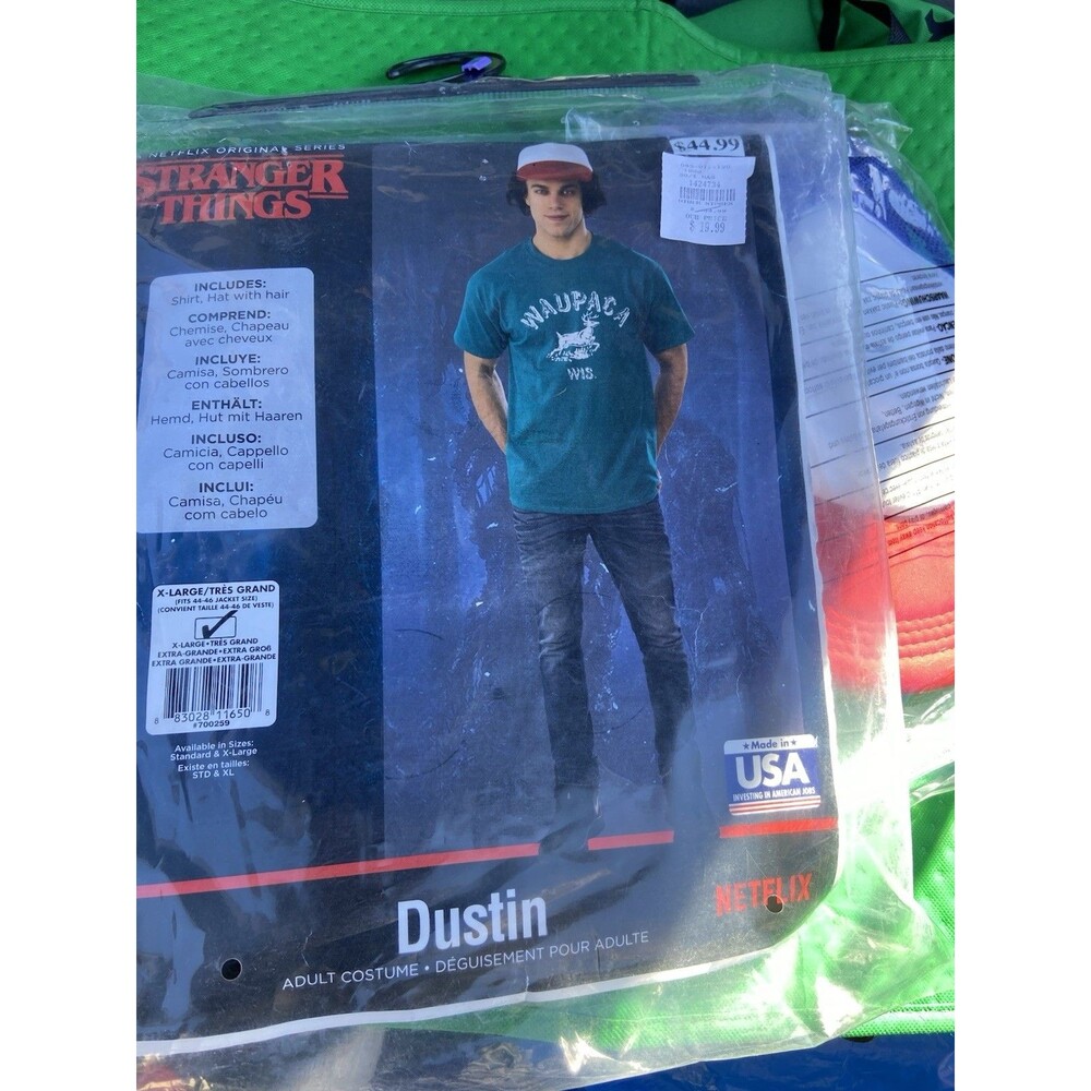 DUSTIN HAT Stranger Things  w/ Hair  ONLY NO T SHIRT Cosplay Costume Netflix